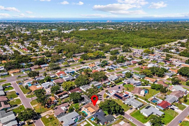 10339 111th St, Largo, FL 33778 - aerial overview of property's location featuring nearby suburban area