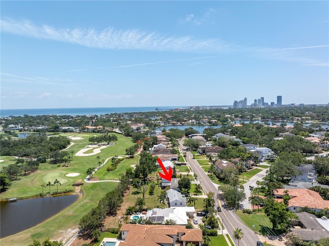 167 Almedo Way NE, Saint Petersburg, FL 33704 - aerial view of residential area with a golf course and a large body of water