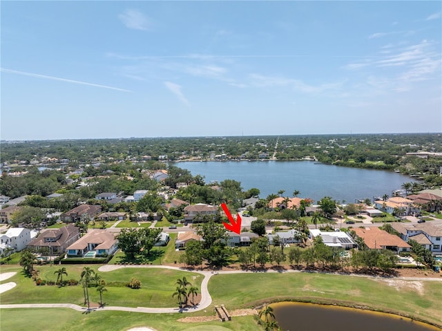 167 Almedo Way NE, Saint Petersburg, FL 33704 - aerial view of residential area featuring a local golf course and a nearby body of water