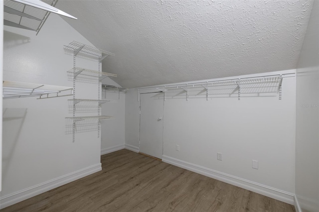 4044 Red Fox Ct, Wesley Chapel, FL 33543 - walk in closet with wood finished floors and lofted ceiling