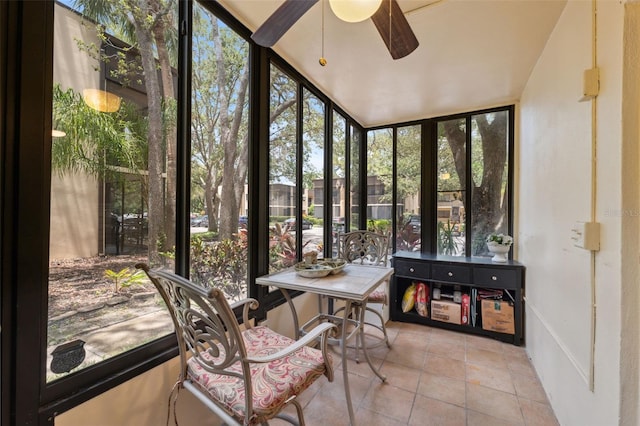 11809 Raintree Lake Ln Unit A, Tampa, FL 33617 - sunroom featuring ceiling fan