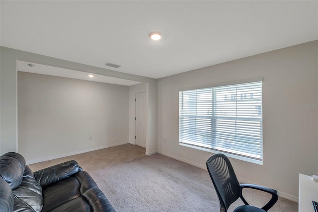 7641 Sail Clover Ln, Zephyrhills, FL 33540 - office space with light carpet, baseboards, and recessed lighting