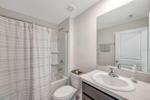 7641 Sail Clover Ln, Zephyrhills, FL 33540 - bathroom with vanity, toilet, and shower / bath combo