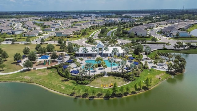 11785 Little River Way, Parrish, FL 34219 - aerial view of property's location featuring a pool, a nearby body of water, and nearby suburban area