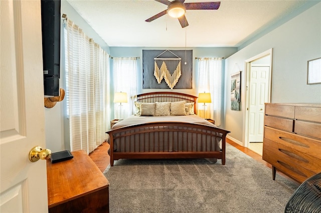 14320 Tree Swallow Way, Lakewood Ranch, FL 34202 - bedroom with multiple windows and ceiling fan