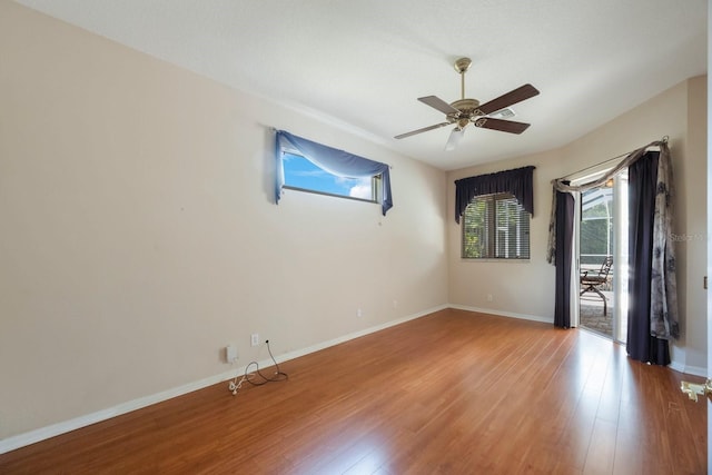 5519 Reflections Blvd, Lutz, FL 33558 - empty room featuring light wood finished floors, ceiling fan, and baseboards
