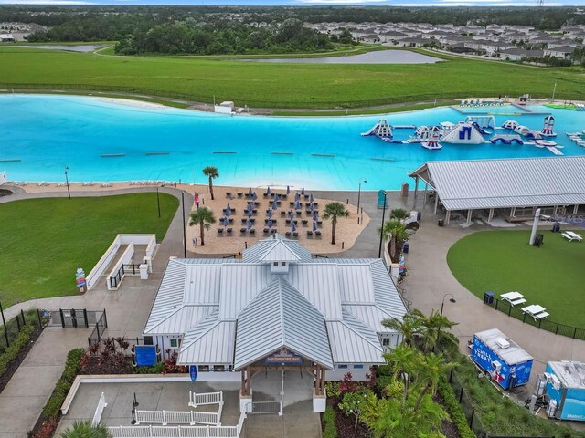 5006 Jackel Chase Dr, Wimauma, FL 33598 - drone / aerial view of a local golf course and a nearby body of water