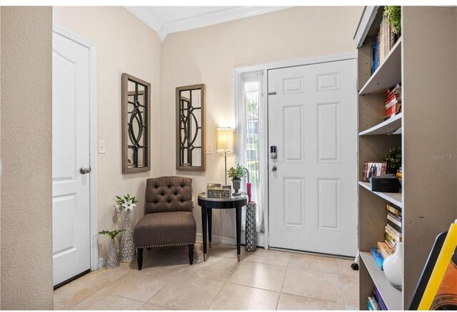 3901 Silverlake Way, Wesley Chapel, FL 33544 - tiled entryway with ornamental molding