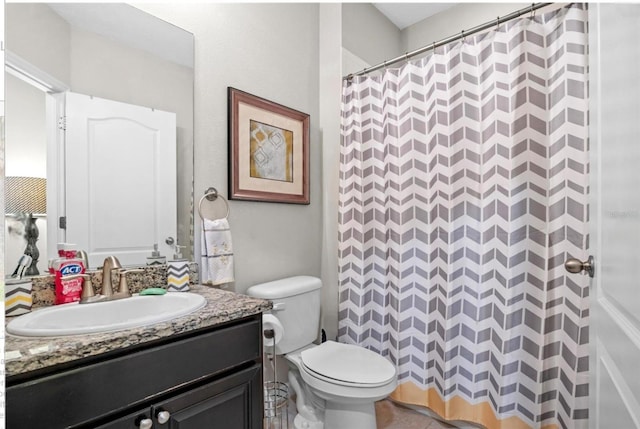 3901 Silverlake Way, Wesley Chapel, FL 33544 - full bath with toilet, vanity, and a shower with curtain