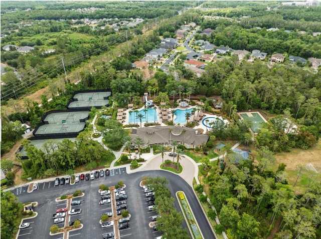 3901 Silverlake Way, Wesley Chapel, FL 33544 - aerial view of property and surrounding area with a pool