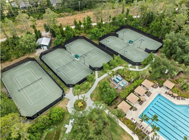 3901 Silverlake Way, Wesley Chapel, FL 33544 - drone / aerial view of a pool