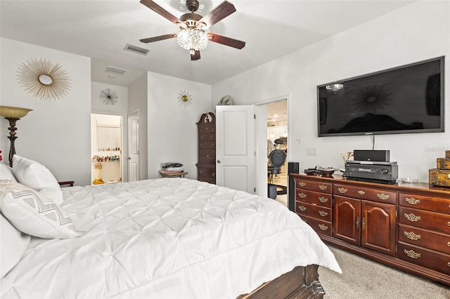 944 Old Windsor Way, Spring Hill, FL 34609 - bedroom with carpet floors, ensuite bathroom, and ceiling fan