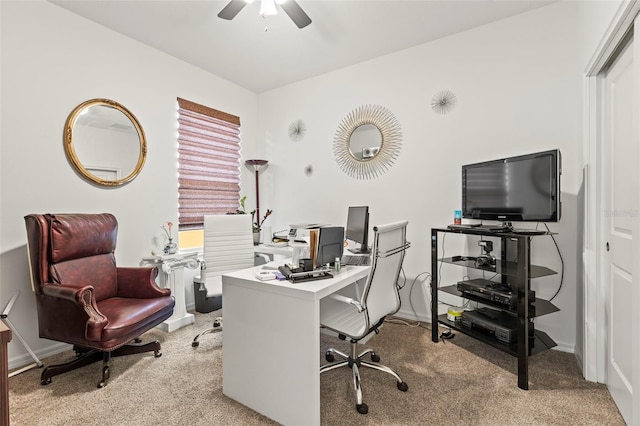 944 Old Windsor Way, Spring Hill, FL 34609 - carpeted office with a ceiling fan and baseboards