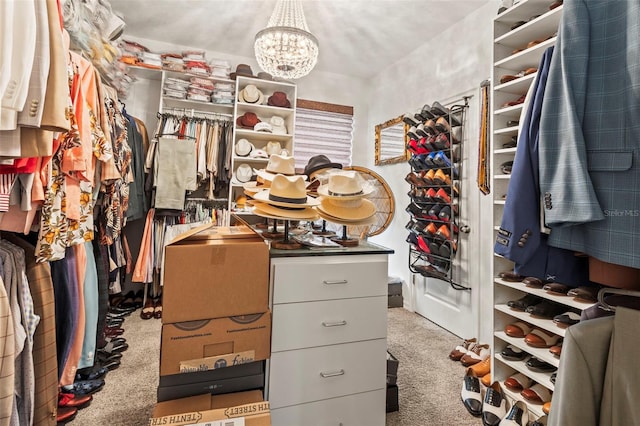944 Old Windsor Way, Spring Hill, FL 34609 - spacious closet featuring carpet and a chandelier