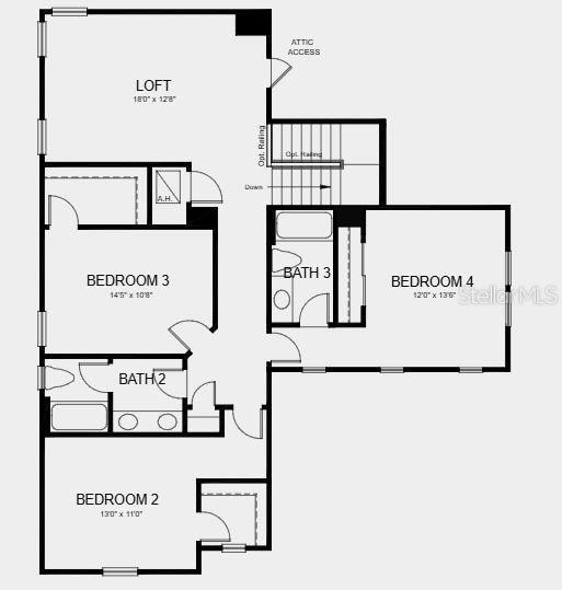 33306 Castaway Loop, Wesley Chapel, FL 33543 - floor plan / room layout