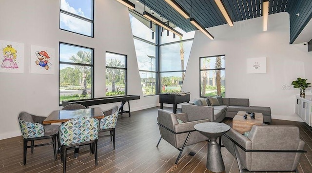 33306 Castaway Loop, Wesley Chapel, FL 33543 - lobby with a high ceiling and beamed ceiling