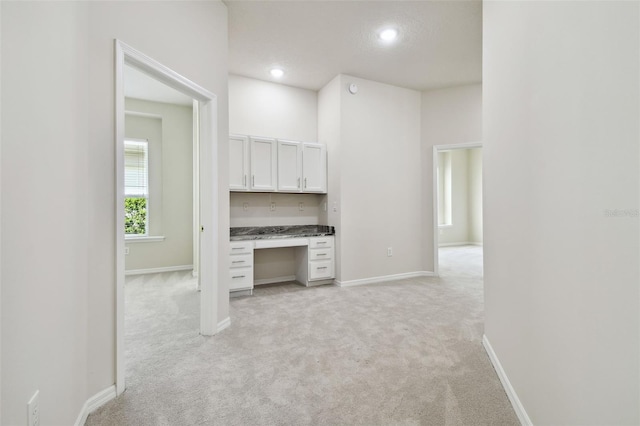 10244 Shadow Branch Dr, Tampa, FL 33647 - unfurnished living room featuring light colored carpet, baseboards, and recessed lighting