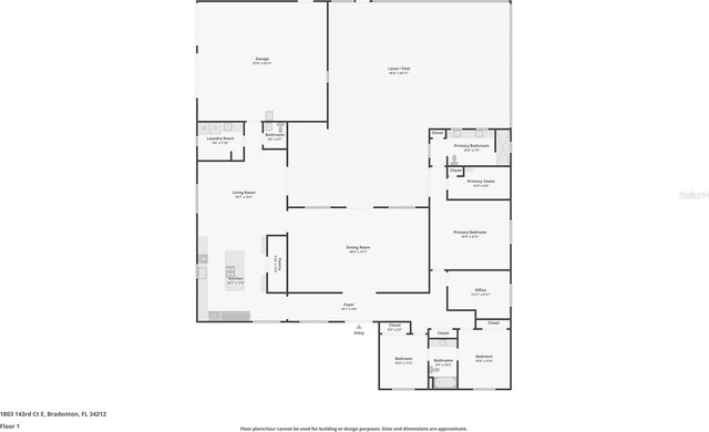1803 143rd Ct E, Bradenton, FL 34212 - room layout