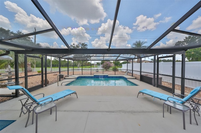 1224 W Del Webb Blvd, Sun City Center, FL 33573 - view of swimming pool with a patio area and a lanai