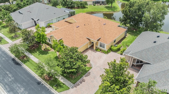 27427 Mistflower Dr, Wesley Chapel, FL 33544 - view from above of property with a nearby body of water