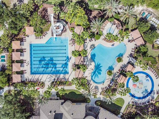 27427 Mistflower Dr, Wesley Chapel, FL 33544 - bird's eye view of a pool