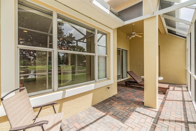 27427 Mistflower Dr, Wesley Chapel, FL 33544 - view of patio / terrace with a ceiling fan