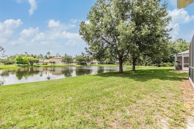 27427 Mistflower Dr, Wesley Chapel, FL 33544 - view of green lawn featuring a water view