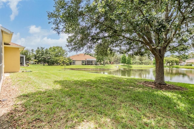 27427 Mistflower Dr, Wesley Chapel, FL 33544 - view of grassy yard with a water view