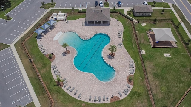 3628 Diving Dove Ln, Bartow, FL 33830 - aerial view of a pool area