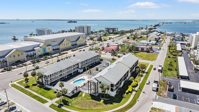 340 Causeway Blvd Unit 105, Dunedin, FL 34698 - drone / aerial view of a large body of water and a pool area