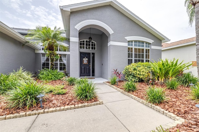 8814 N River Rd, Tampa, FL 33635 - entrance to property featuring stucco siding
