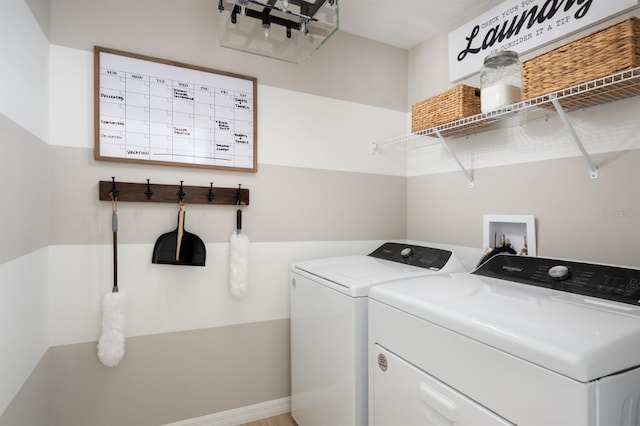 12782 Canter Call Rd, Lithia, FL 33547 - laundry room with separate washer and dryer