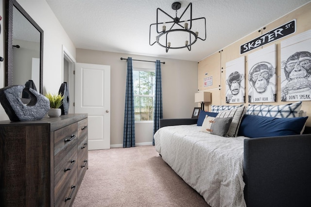 12782 Canter Call Rd, Lithia, FL 33547 - bedroom featuring a chandelier, light carpet, and baseboards
