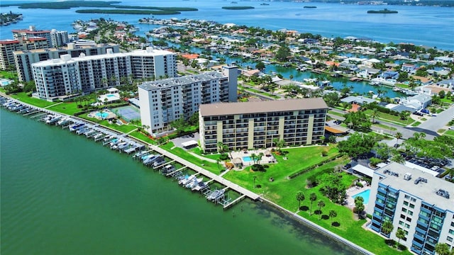 650 Island Way Unit 408, Clearwater Beach, FL 33767 - aerial view of a nearby body of water and apartment complex / building