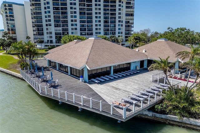 9525 Blind Pass Rd Unit 505, St Pete Beach, FL 33706 - dock area featuring a water view