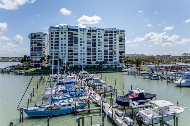 9525 Blind Pass Rd Unit 505, St Pete Beach, FL 33706 - dock with a water view and view of marina