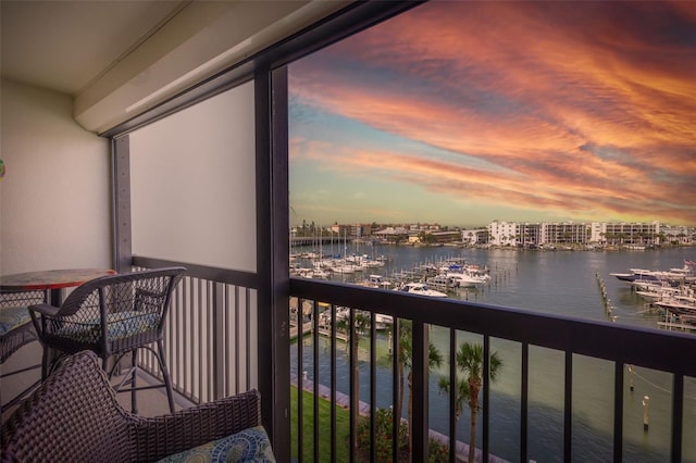 9525 Blind Pass Rd Unit 505, St Pete Beach, FL 33706 - balcony with a water view and view of marina