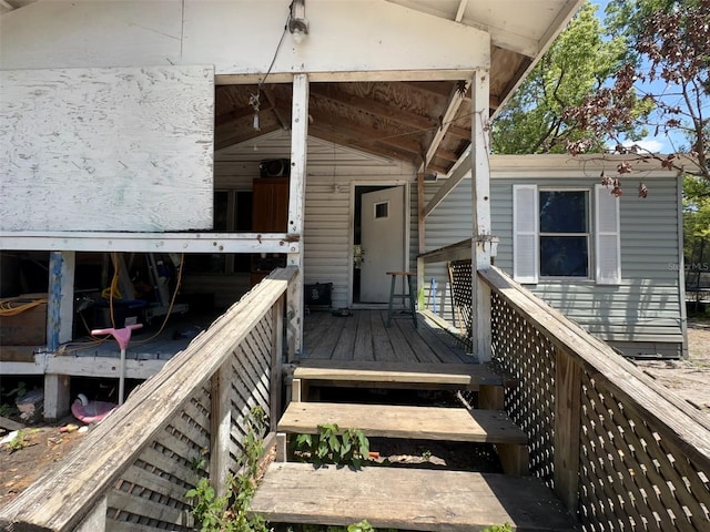 14210 Downing St, Dover, FL 33527 - view of exterior entry with a deck