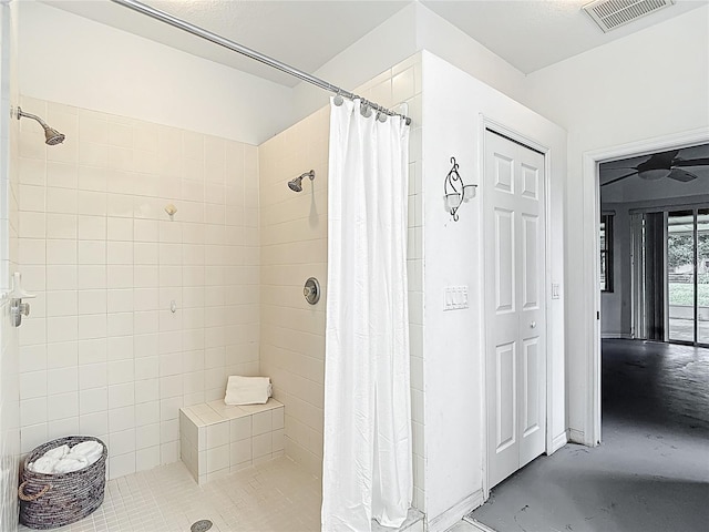 1332 Osceola Hollow Rd, Odessa, FL 33556 - full bath with a stall shower and concrete floors