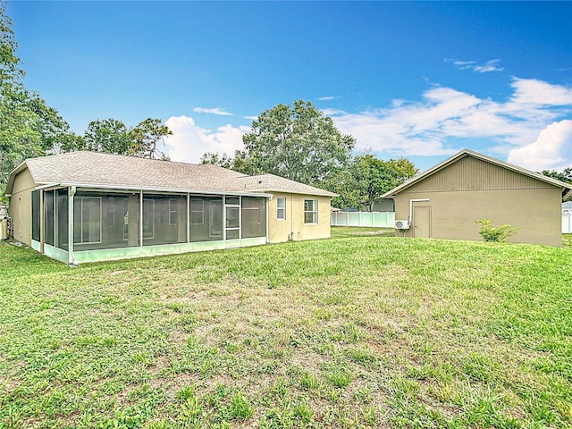 1332 Osceola Hollow Rd, Odessa, FL 33556 - rear view of house with a sunroom