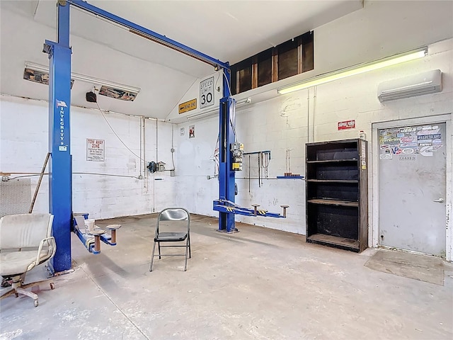 1332 Osceola Hollow Rd, Odessa, FL 33556 - garage with a wall mounted AC