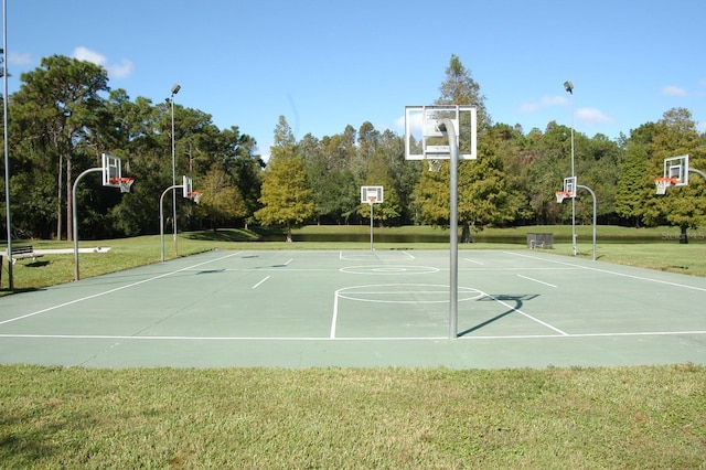 5530 Salem Square Dr N, Palm Harbor, FL 34685 - view of basketball court with community basketball court and a lawn