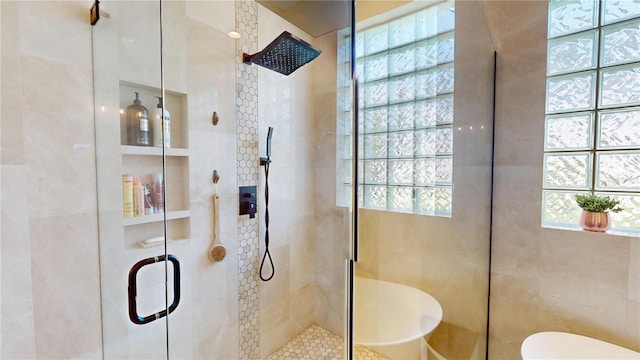 9800 Sago Point Dr, Seminole, FL 33777 - full bath with a stall shower and toilet