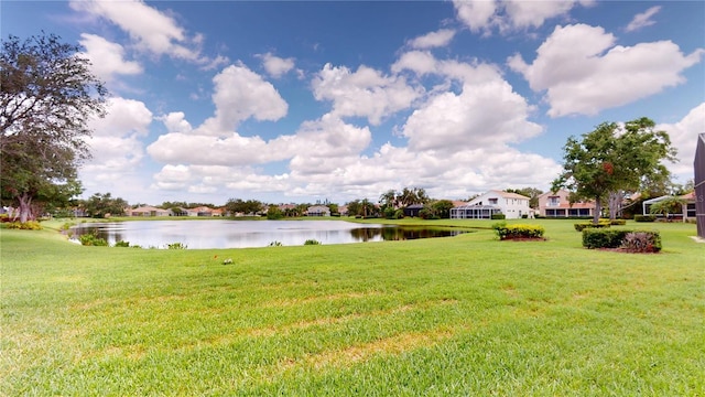 9800 Sago Point Dr, Seminole, FL 33777 - view of green lawn with a water view