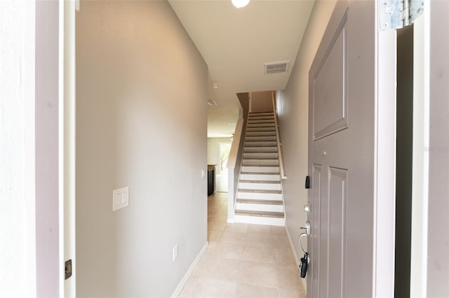 9140 Hillcroft Dr, Riverview, FL 33578 - stairway featuring tile patterned flooring and baseboards