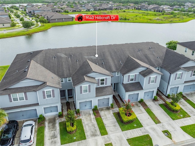 9140 Hillcroft Dr, Riverview, FL 33578 - aerial perspective of suburban area featuring a large body of water