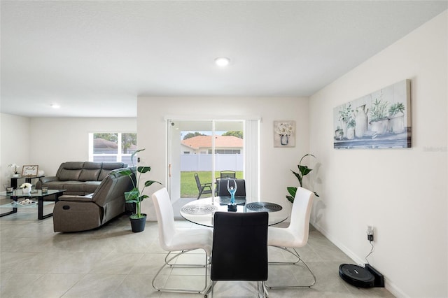 10452 Elgin Blvd, Spring Hill, FL 34608 - dining space with recessed lighting, baseboards, and light tile patterned flooring