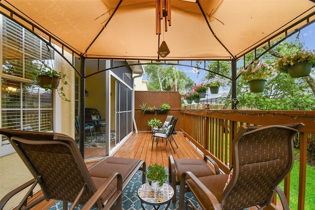 3484 Primrose Way, Palm Harbor, FL 34683 - wooden deck featuring a gazebo