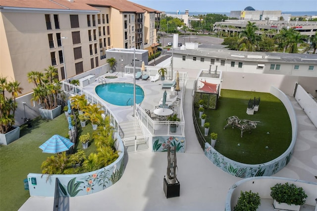 199 Dali Blvd Unit 607, Saint Petersburg, FL 33701 - bird's eye view of a pool