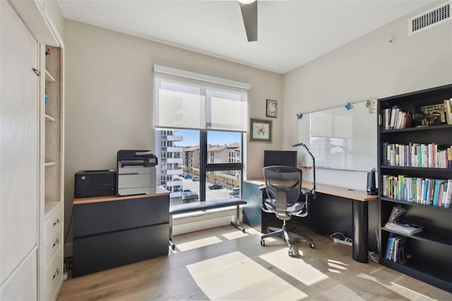 199 Dali Blvd Unit 607, Saint Petersburg, FL 33701 - office with wood finished floors and a ceiling fan